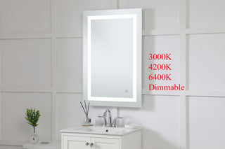 Helios 24in x 36in Hardwired LED mirror with touch sensor and color changing temperature 3000K/4200K/6400K