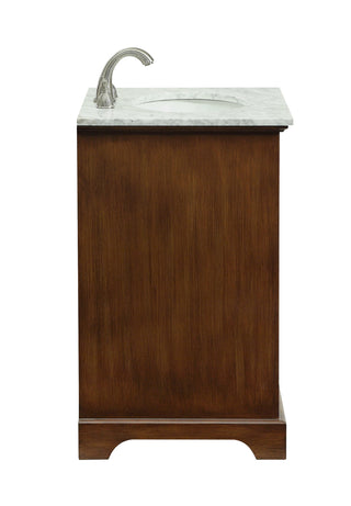 24 In. Single Bathroom Vanity Set In Teak