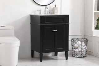 24 inch Single bathroom vanity in Black