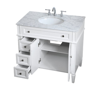 36 inch Single bathroom vanity in White