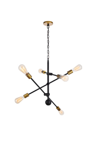 Axel 6 Lights Black Pendant