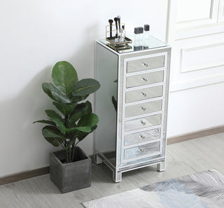 18 inch mirrored lingere chest in white