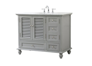 42 inch Single bathroom vanity in grey