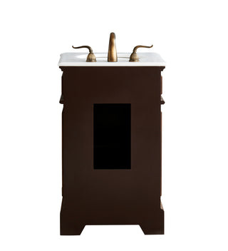 21 In. Single Bathroom Vanity Set In Teak