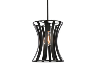 Lily 1 light pendant in black