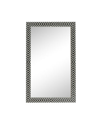 Rectangular mirror 48x30 inch in chevron