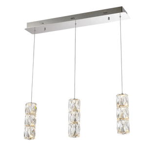 Polaris LED light Chrome Pendant Clear Elegant Cut Crystal