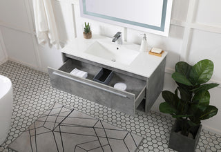 40 inch  Single Bathroom Floating Vanity in Concrete Grey