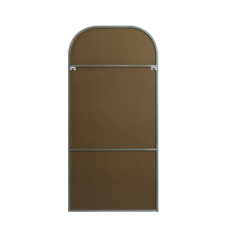 Metal Frame Arch Full Length Mirror 32x66 Inch in Silver