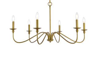 Rohan 6 lights brass chandelier