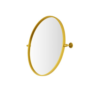 Round pivot mirror 24 inch in gold