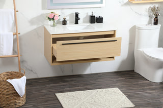 40 inch Single bathroom vanity in maple