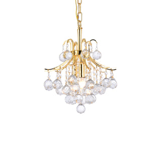 Toureg 3 light Gold Pendant Clear Royal Cut Crystal