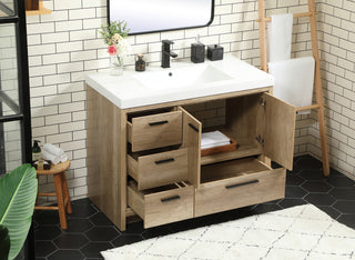 42 inch Single bathroom vanity in natural oak