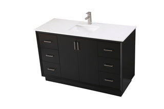 54 Inch SIngle Bathroom Vanity In Black