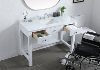 48 Inch ADA Compliant Bathroom Vanity In White