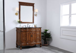 42 in. Single Bathroom Vanity set in teak