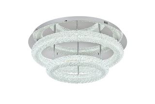 Bowen 26 inch Adjustable LED Flush Mount in Chrome