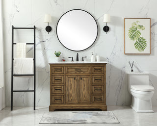 42 inch Single bathroom vanity in driftwood