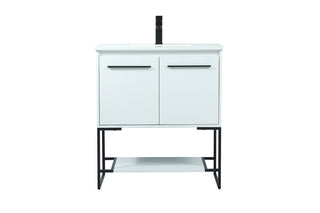 30 inch Single bathroom vanity in white