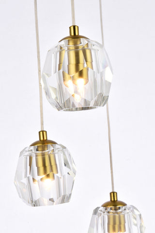 Eren 5 lights Gold pendant