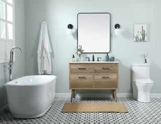 42 inch Single bathroom vanity in natural oak