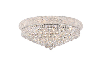 Primo 12 light Chrome Flush Mount Clear Royal Cut Crystal