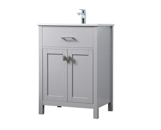 24 Inch SIngle Bathroom Vanity In Grey