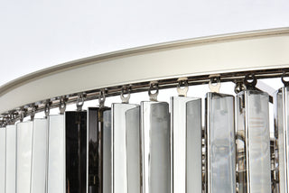 Sydney 33 light polished nickel Chandelier Silver Shade (Grey) Royal Cut Crystal