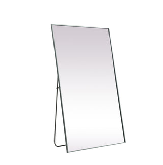 Metal Frame Rectangle Full Length Mirror 36x60 Inch in Silver