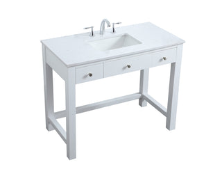 42 Inch ADA Compliant Bathroom Vanity In White