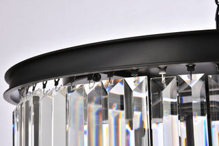 Sydney 8 light Matte Black Chandelier Clear Royal Cut Crystal