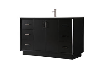 54 Inch SIngle Bathroom Vanity In Black