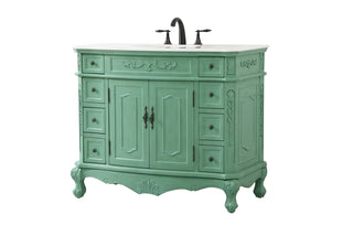 42 inch Single bathroom vanity in vintage mint