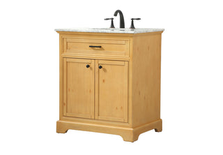 30 inch Single bathroom vanity in natural wood