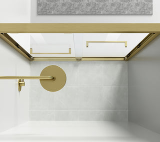 Semi-frameless shower door 60 x 76 Brushed Gold