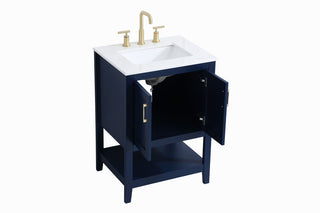 24 inch Single Bathroom Vanity in Blue