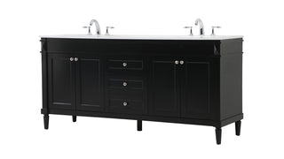 72 inch double bathroom vanity in black