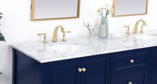 72 inch Single bathroom vanity in Blue