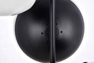 Eclipse 3 Lights Black Pendant With Frosted White Glass