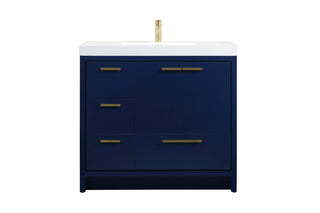 36 inch Single bathroom vanity in Blue