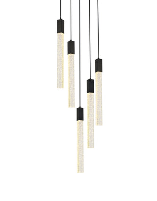 Weston 5 lights pendant in black