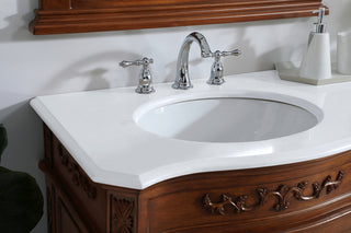 72 inch Double Bathroom vanity in Teak with ivory white engineered marble