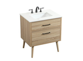 30 inch Single bathroom vanity in mango wood