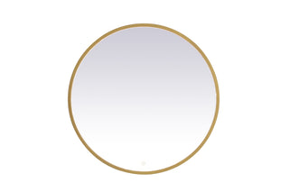 Pier 32 inch LED mirror with adjustable color temperature 3000K/4200K/6400K in brass