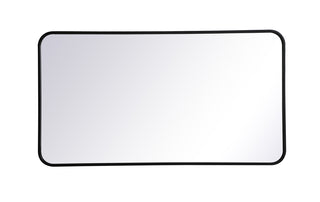 Soft corner metal rectangular mirror 22x40 inch in Black