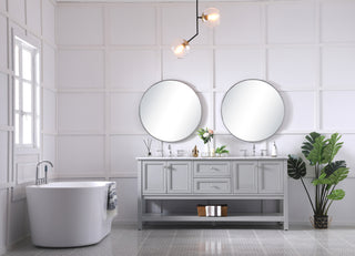 72 in. double sink bathroom vanity set in Grey