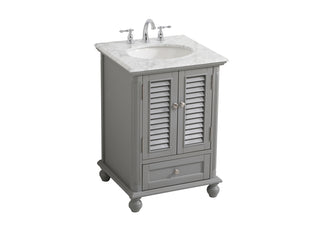 24 inch Single bathroom vanity in grey