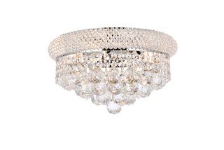 Primo 6 light Chrome Flush Mount Clear Royal Cut Crystal