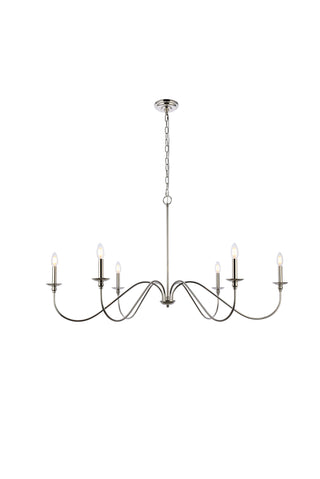 Rohan 48 inch chandelier in polished nickel